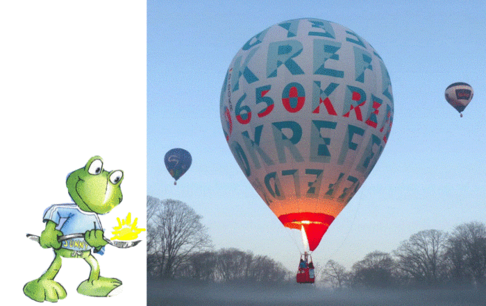 Ballonstart Ostersonntag mit Sonne