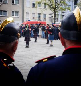 Einmarsch der Leicester Fireman