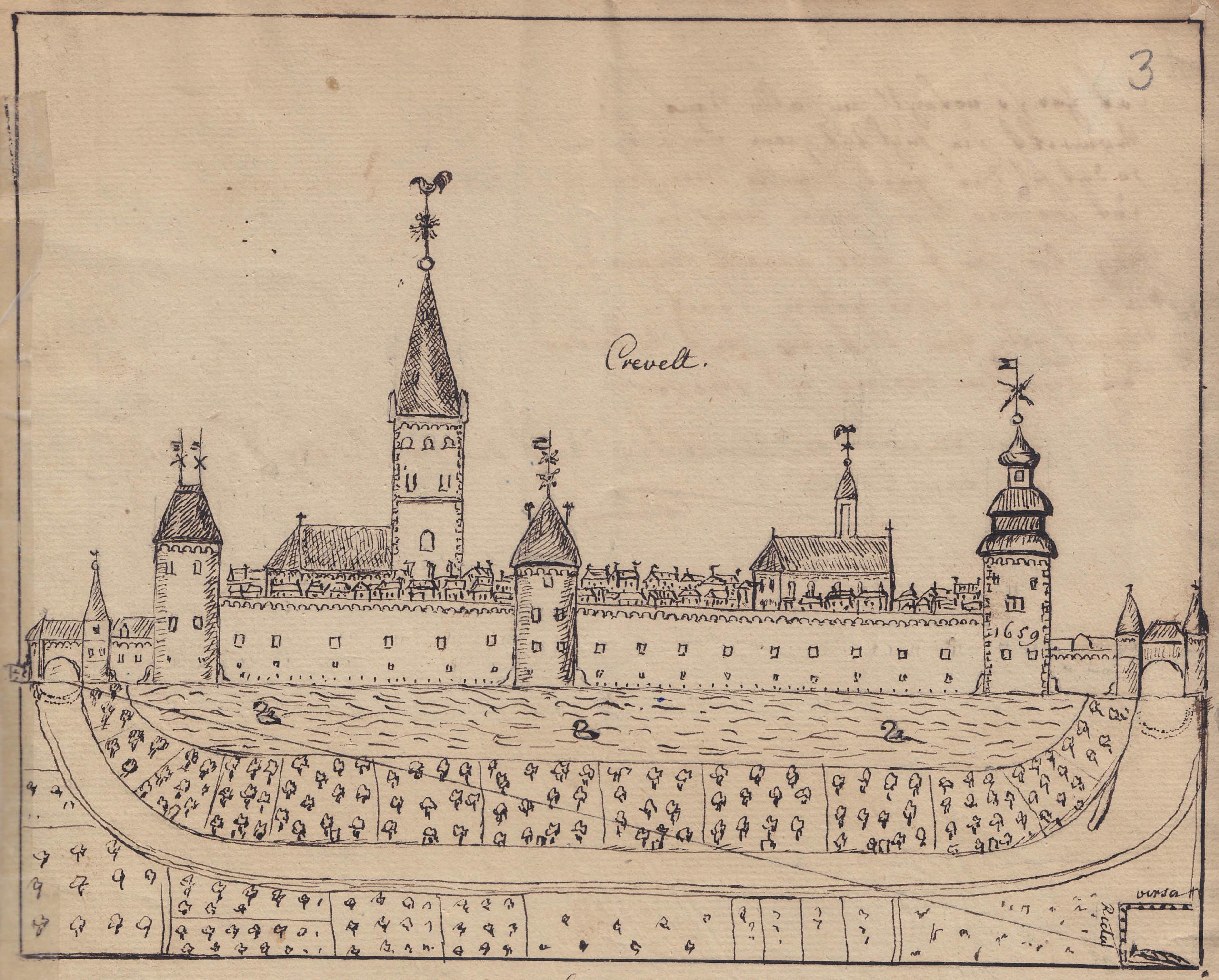 1659-die erste bekannte Ansicht der Stadt