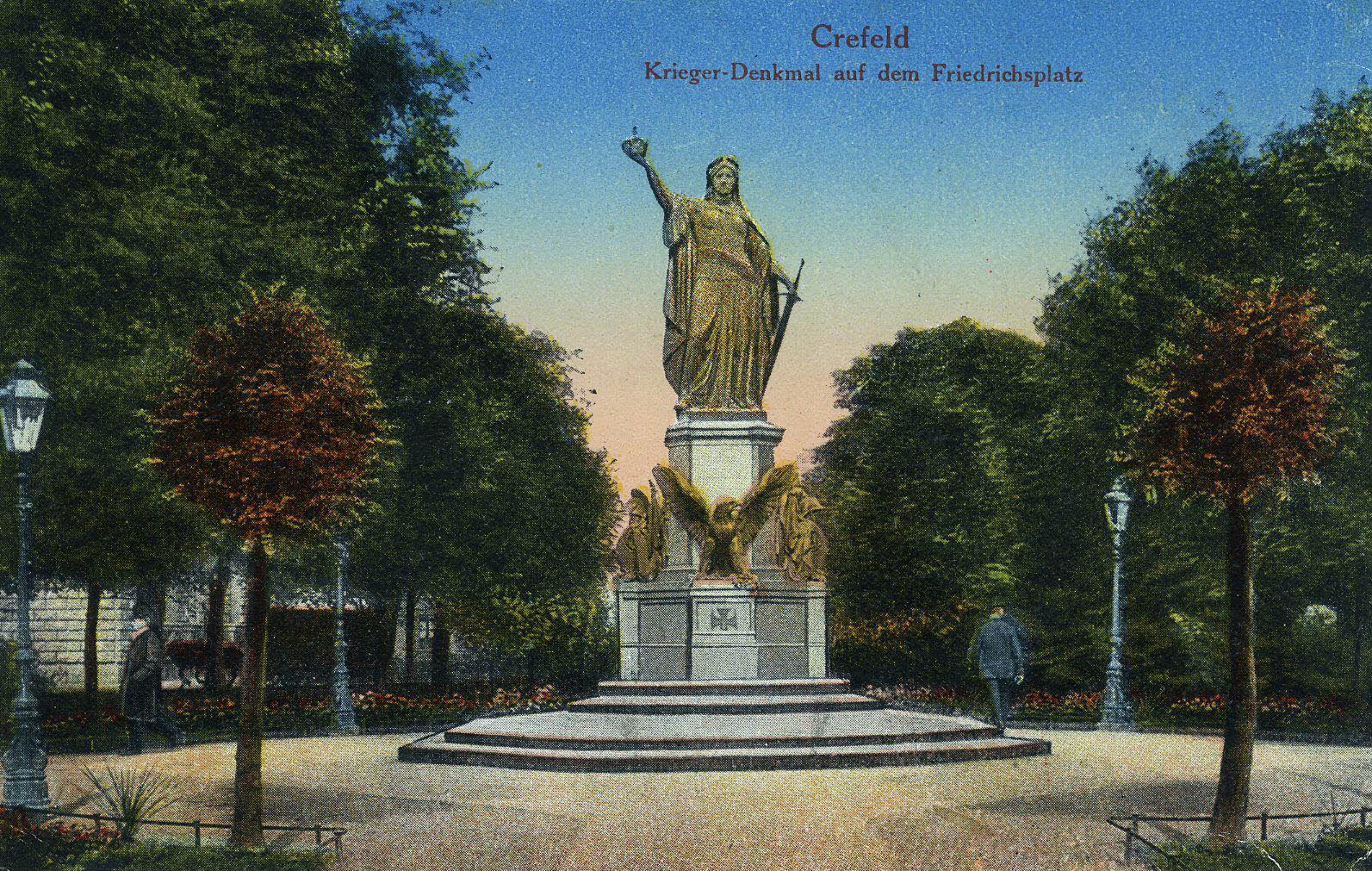 Historische Ansicht des Friedrichsplatzes mit dem Denkmal der Germania