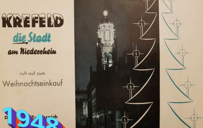 Krefeld lädt ein zum Weihnachtseinkauf 1948